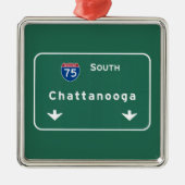 Chattanooga Tennessee Interstate Highway Freeway : Metalen Ornament (Voorkant)