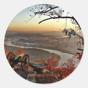 Chattanooga, Tennessee landschapsfoto Ronde Sticker