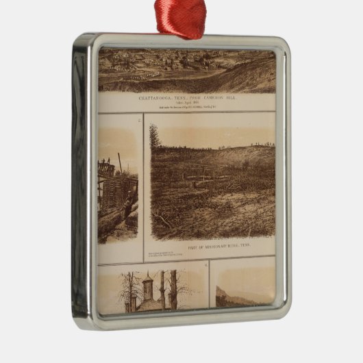 Chattanooga Tennessee Metalen Ornament (Rechts)