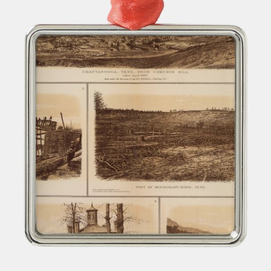 Chattanooga Tennessee Metalen Ornament (Voorkant)