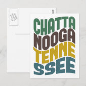 Chattanooga Tennessee Retro Wave Briefkaart (Voorkant / Achterkant)
