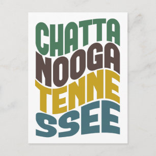 Chattanooga Tennessee Retro Wave Briefkaart