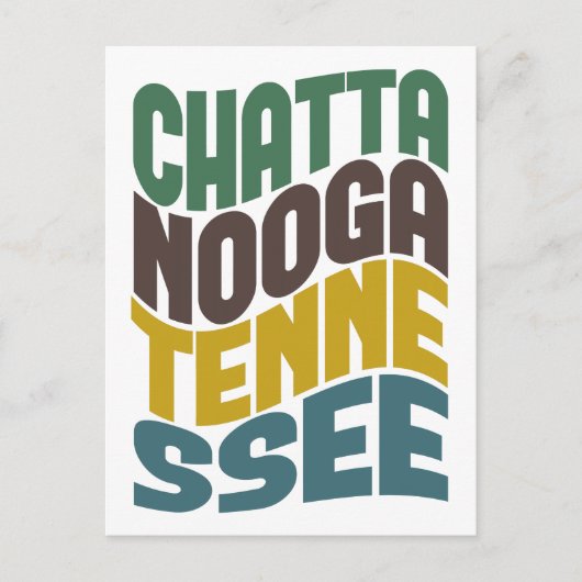 Chattanooga Tennessee Retro Wave Briefkaart (Voorkant)