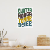 Chattanooga Tennessee Retro Wave Poster (Keuken)