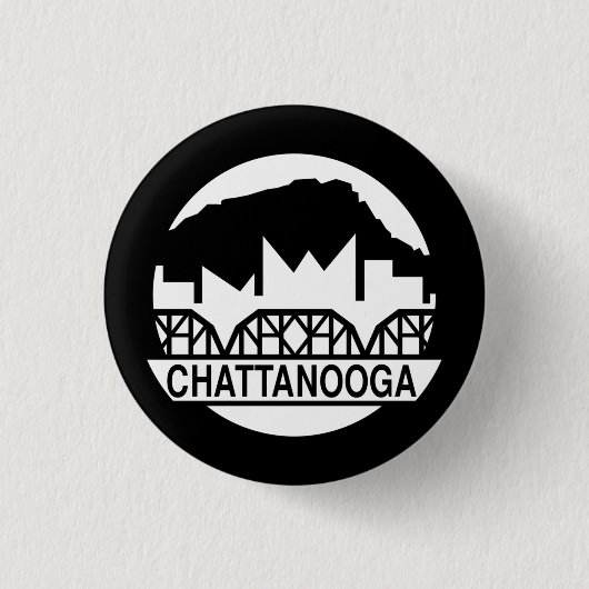 Chattanooga Tennessee Ronde Button 3,2 Cm (Voorkant)