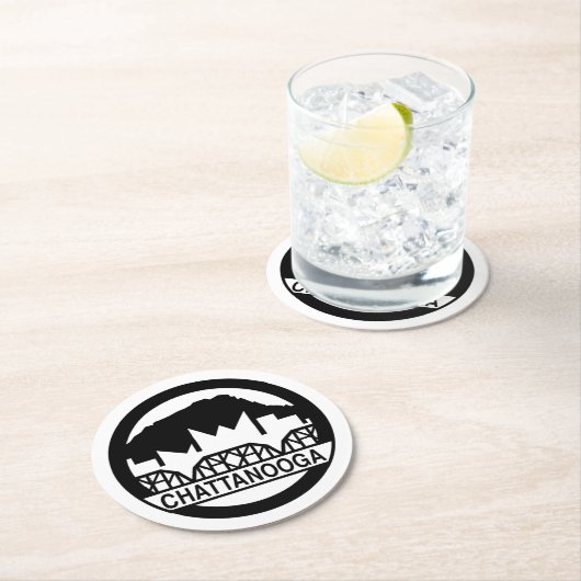 Chattanooga Tennessee Ronde Kartonnen Onderzetter (Insitu)