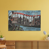 Chattanooga, Tennessee (Scene) Canvas Afdruk (Insitu (Woonkamer))