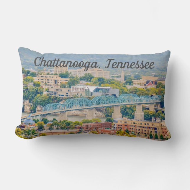 Chattanooga, Tennessee Silhouet Kussen (Voorkant)