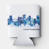 Chattanooga Tennessee Skyline Blue Blikjeskoeler (Achterkant)