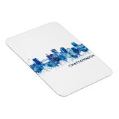 Chattanooga Tennessee Skyline Blue Magneet (Rechterzijde)