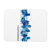 Chattanooga Tennessee Skyline Blue Magneet (Horizontaal)