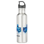 Chattanooga Tennessee Skyline Blue Waterfles (Achterkant)