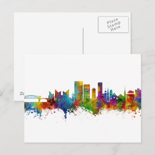 Chattanooga Tennessee Skyline Briefkaart (Voorkant / Achterkant)