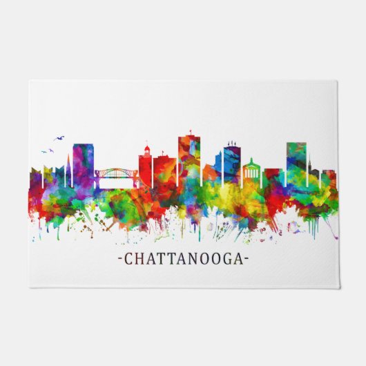 Chattanooga Tennessee Skyline Deurmat (Voorkant)