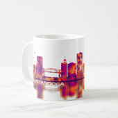 Chattanooga Tennessee Skyline Koffiemok (Voorkant links)