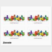 Chattanooga Tennessee Skyline Rechthoekige Sticker (Vel)