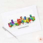 Chattanooga Tennessee Skyline Rechthoekige Sticker (Envelop)