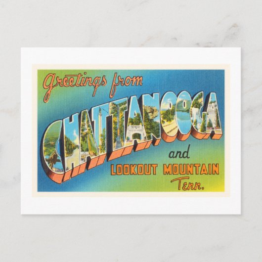 Chattanooga Tennessee TN Vintage Travel Souvenir Briefkaart (Voorkant)