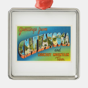 Chattanooga Tennessee TN Vintage Travel Souvenir Metalen Ornament