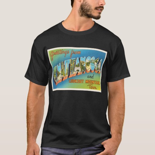 Chattanooga Tennessee TN Vintage Travel Souvenir T-shirt (Voorkant)