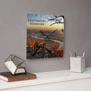 Chattanooga Tennessee uit Lookout Mountain Vierkante Klok