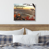 Chattanooga Tennessee van Lookout Mountain Canvas (Insitu (Slaapkamer))