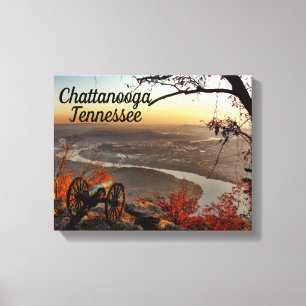 Chattanooga Tennessee van Lookout Mountain Canvas