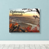 Chattanooga Tennessee vanuit Lookout Mountain Canv Canvas Afdruk (Insitu (Houten vloer))