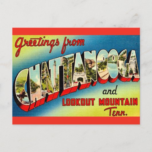 Chattanooga Tennessee Vintage Postcard Briefkaart (Voorkant)