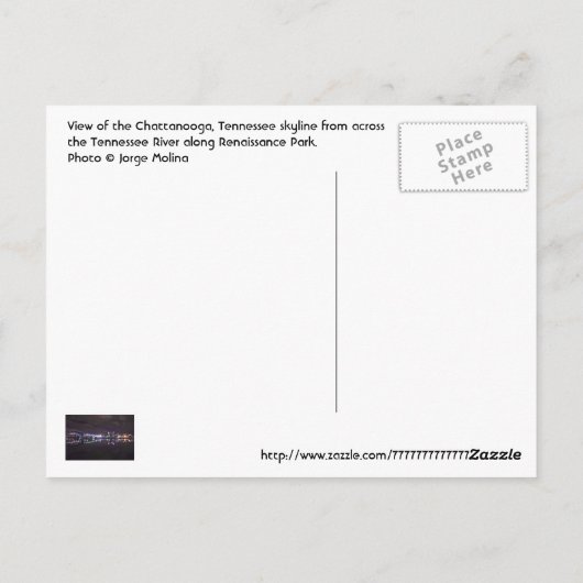 Chattanooga, Tennessee, VS Briefkaart (Achterkant)