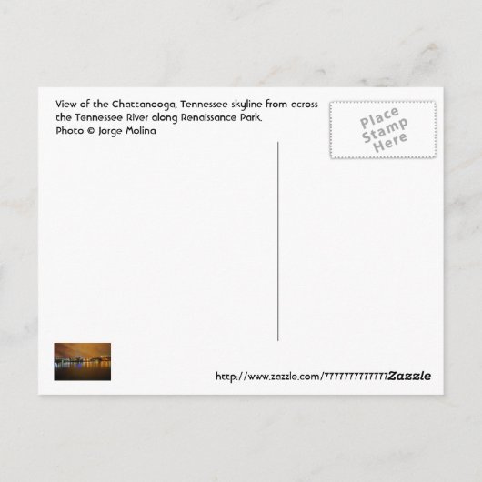 Chattanooga, Tennessee, VS Briefkaart (Achterkant)