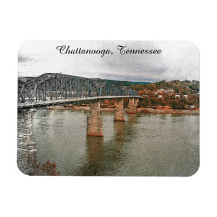 Chattanooga, Tennessee Walnut Bridge Magneet