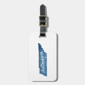 Chattanooga Tennessee Wood Graan Bagagelabel (Voorkant verticaal)