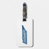 Chattanooga Tennessee Wood Graan Bagagelabel (Achterkant verticaal)