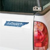 Chattanooga Tennessee Wood Graan Bumpersticker (Op Truck)