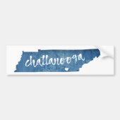 Chattanooga Tennessee Wood Graan Bumpersticker (Voorkant)
