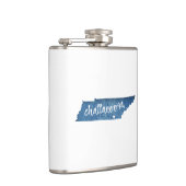 Chattanooga Tennessee Wood Graan Heupfles (Rechts)