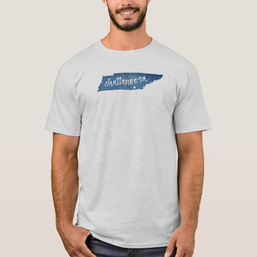Chattanooga Tennessee Wood Graan T-shirt (Voorkant)