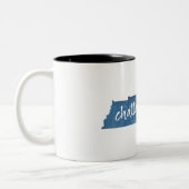 Chattanooga Tennessee Wood Graan Tweekleurige Koffiemok (Links)