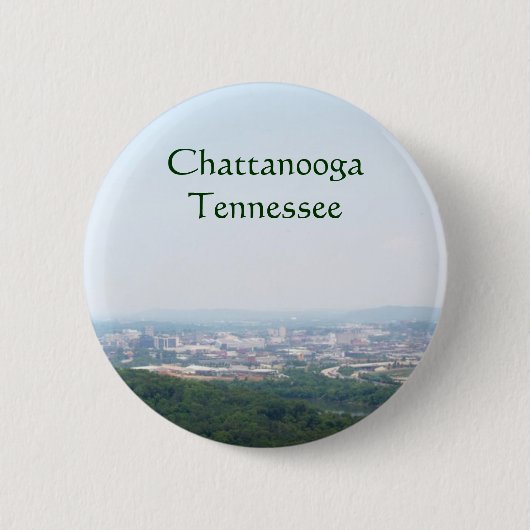 Chattanooga, TN cityscape Ronde Button 5,7 Cm (Voorkant)