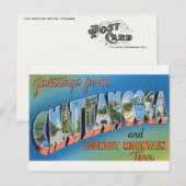  Chattanooga, TN en Signal Mtn. Briefkaart (Voorkant / Achterkant)