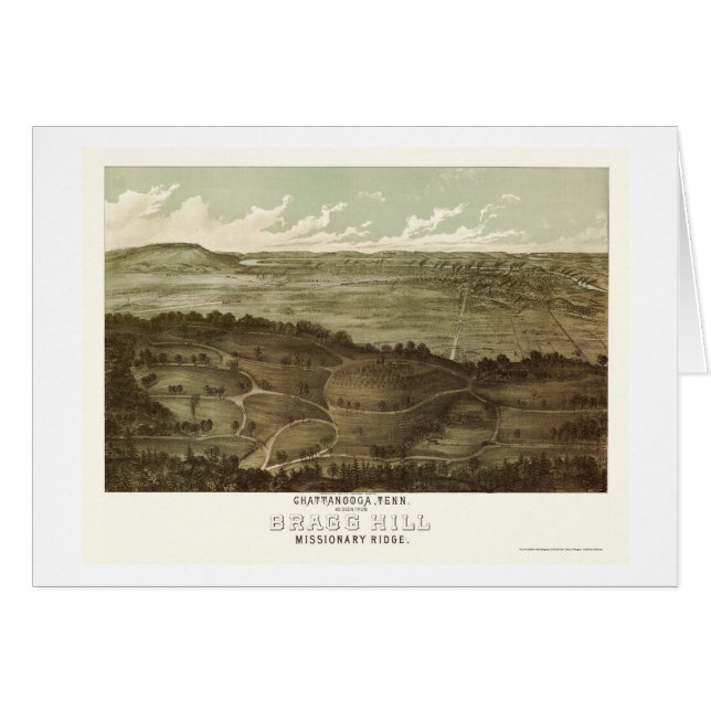 Chattanooga, TN Panorama Map - 1887 (Voorkant Horizontaal)