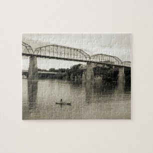 Chattanooga, TN - Walnut Street Bridge in B&W Legpuzzel