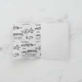 Chattanooga Toile Black and White (met grijs) Kaart (Binnen)