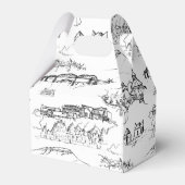 Chattanooga Toile Black and White Wedding Bedankdoosjes (Achterkant)