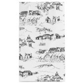 Chattanooga Toile Black and White Wedding Klein Cadeauzakje (Achterkant)