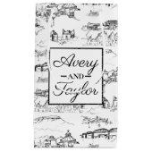 Chattanooga Toile Black and White Wedding Klein Cadeauzakje (Voorkant)