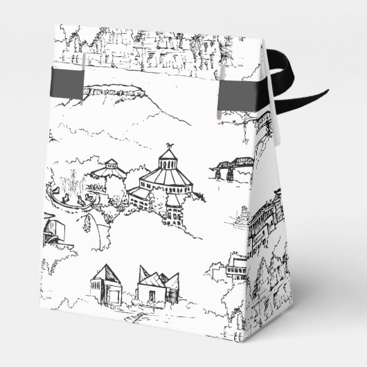 Chattanooga Toile Black en White Bedankdoosjes (Achterkant)