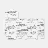 Chattanooga Toile Black en White Bedankdoosjes (Uitgevouwen)