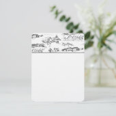 Chattanooga Toile Black en White Bedankkaart (Staand voorkant)